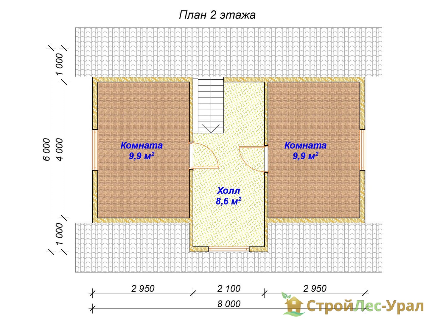 Проект дома-бани ББ-67 (6х8м), площадью 70м² из бруса 150х150мм |  Стройлес-урал